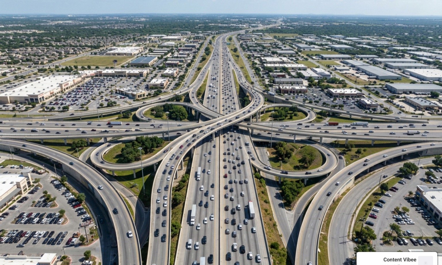 San Antonio highway traffic on IH-35 and Loop 1604