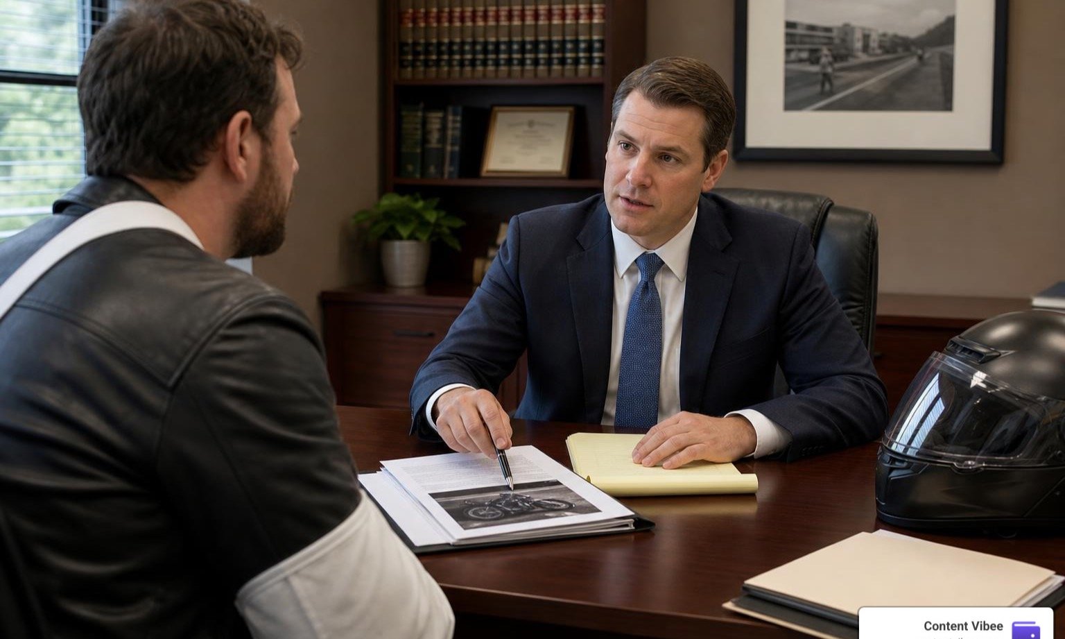 Legal consultation with a motorcycle injury attorney