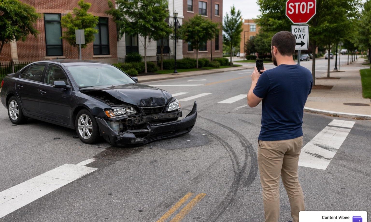 documenting evidence at a car accident scene